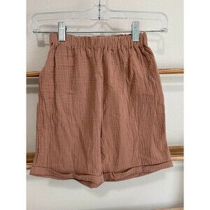 Pastels Kids Elastic Waist Shorts - mocha tan 8y